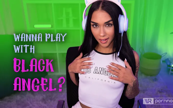 VR pornnow Games: Erotic Gaming Session Starring Black Angel (passthrough)