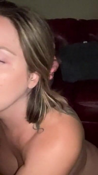 Creamed by Trans Girl at Party