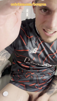My Big Cock Cums with Football T-shirt