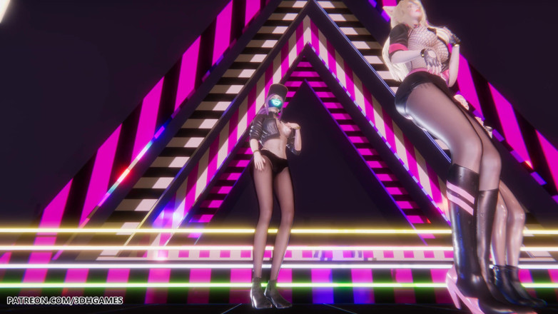 3D-Hentai Games: [mmd] Blackpink - Fischietto Ahri Akali Seraphine Sexy spogliarello danza League...