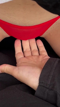 We're on the Bike and You Can't Resist Touching My Tiny Red Panties. New Video on My Profile!