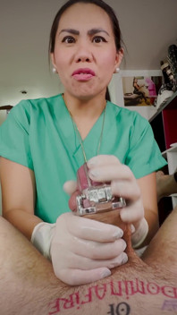 Nurse Dominafire Sounding Chastity Slave