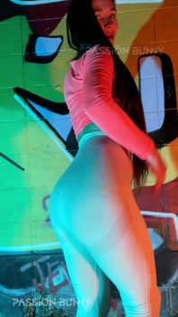 Sexy Fit Girl Teasing You in Neon Dance