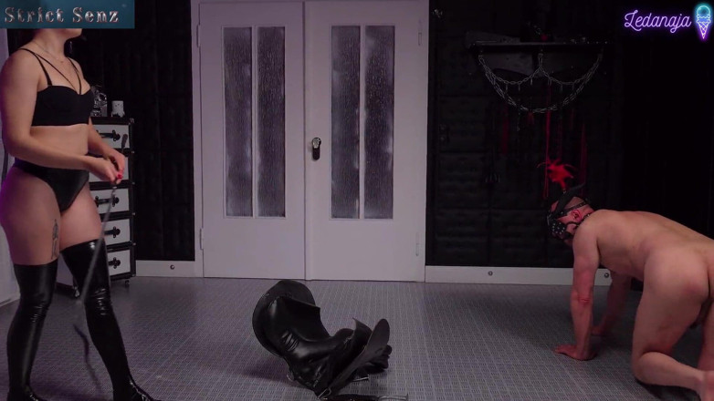 Strict Senz: Mistress Ledanaja Gagged Saddled and Ridden Pet Play Training Part 1