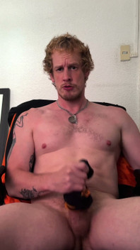 Christian Hunter Pit Sniffs, Nipple and Feet Plays, and Jerks His Thick Cut Cock with His Sweaty Socks