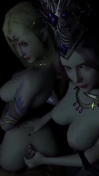 Queen and Princess Seducedance - Hentai 3D Uncensored V255