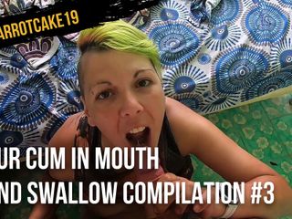 Carrotcake19: Vår samlingsvideo av sperma i munnen och svälja #3