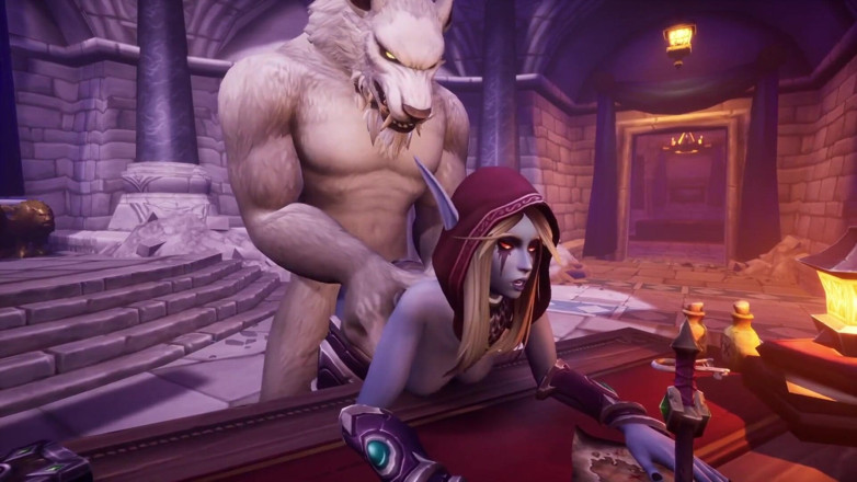Wraith ward: Werewolf prende un elfo notturno da dietro