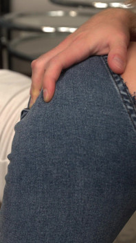 My Stepsister's Ripped Jeans Are Practically Begging Me to Shove My Huge Cock Into Her Tight Pussy. POV.