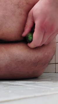 Big Ass Anal Play with Cucumber