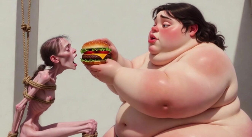 YOUR BEST FANTASY: Intense Feeding Session - SSBBW Humiliates and Fattens Thin Girl