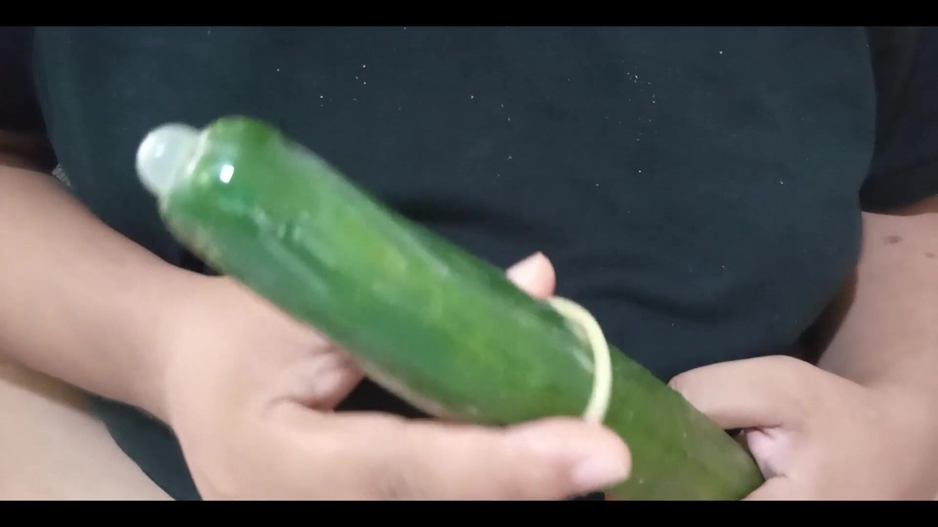 Stepmom Playing with Her Cucumber