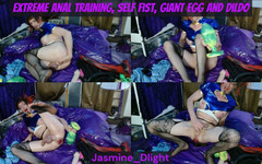 Jasmine Dlight - UK's most extreme anal porn star: Jasmine Dlight extrémní anální trénink s vlastní pěstí, obřím vajíčkem...