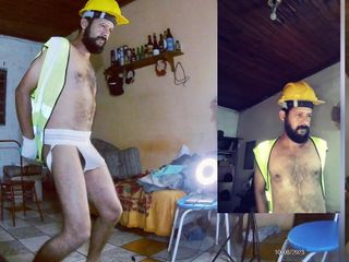 Hairy stink male: Une travailleuse fume Sesion
