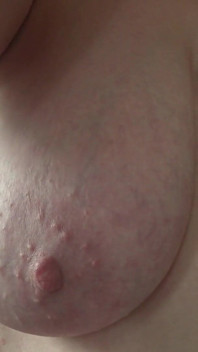 Big Natural Boobs Close up. a Home Camera Watches a Mature Wife.