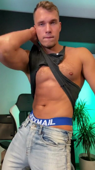 Lovely John: Stripping down naked! Eat my ass out !