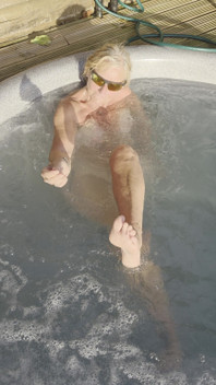 Naked in the Hot Tub