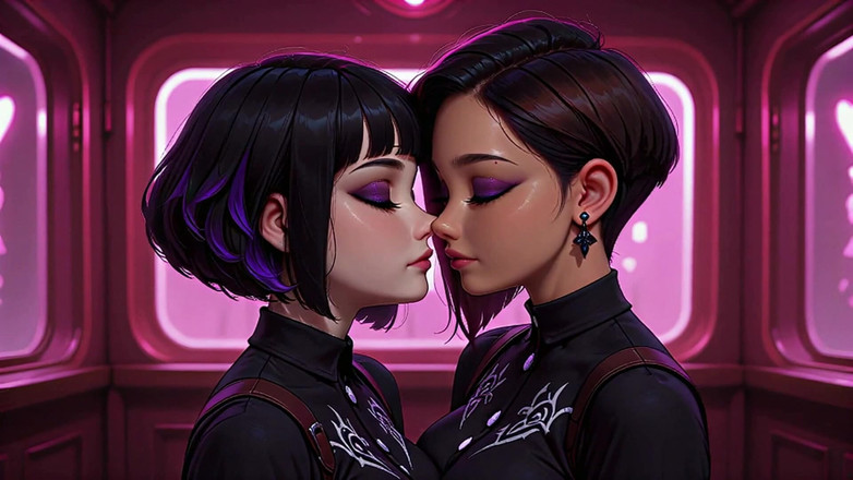 Aigoovideos: Goth futa verleiding (ai)