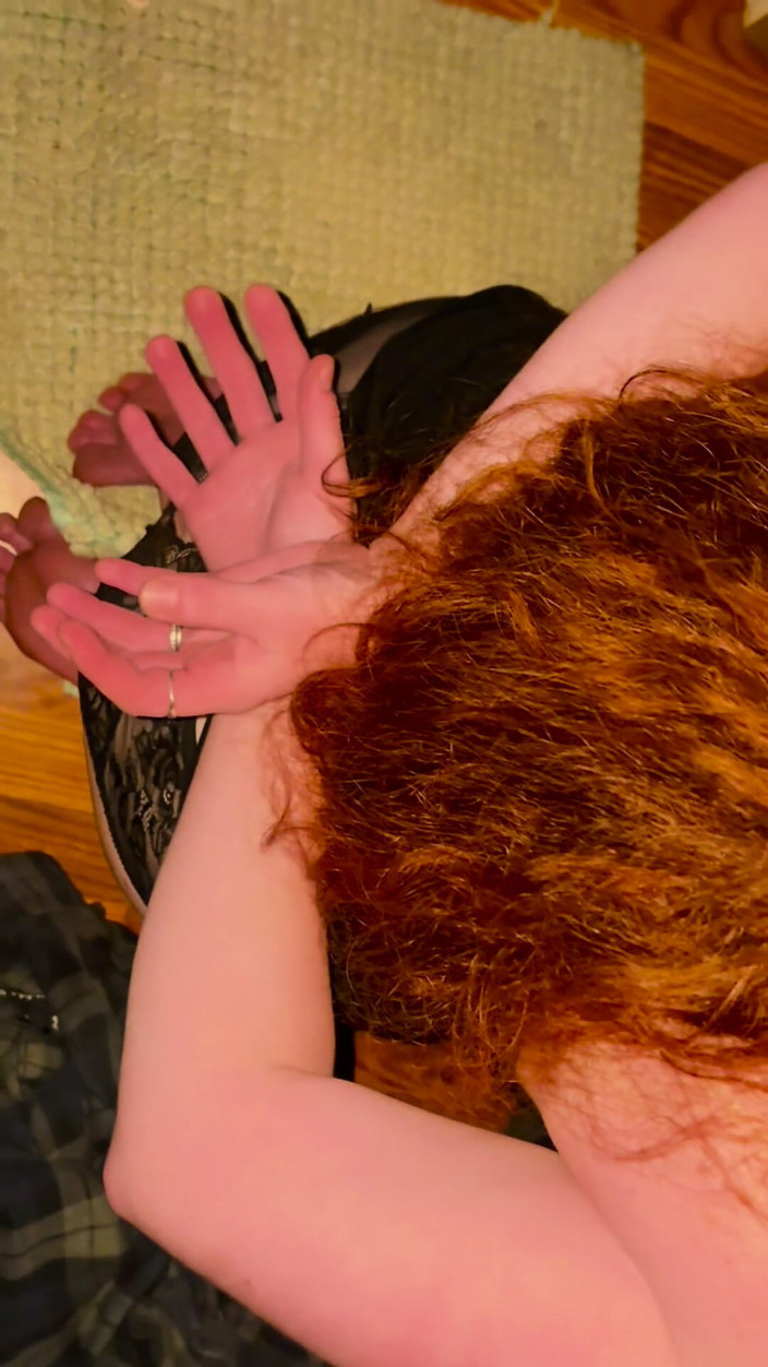 Chester Van Name: Redhead Hot Wife on Her Knees for Deepthroat Blowjob Bwc