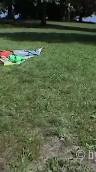Outdoor Trio with Tight Teen Pussy