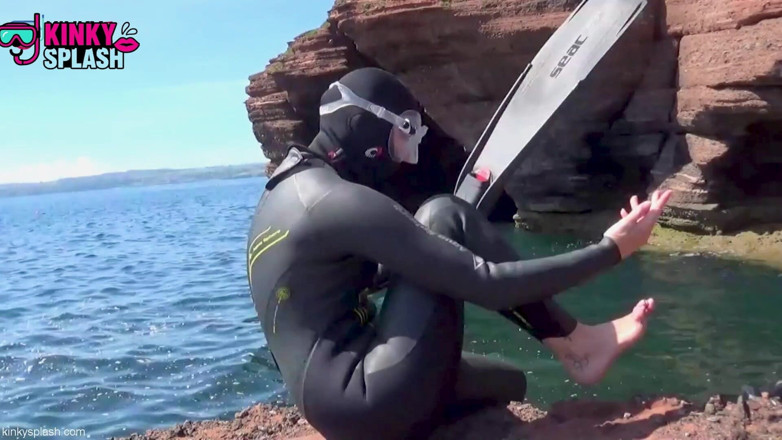 UKCuteGirl Lucy Lauren: Freediving Fetysz Fantasy Fins, Gasps i Underwater Control