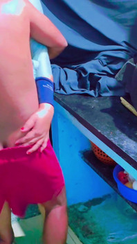 Vecina tía caliente cocina Sexo