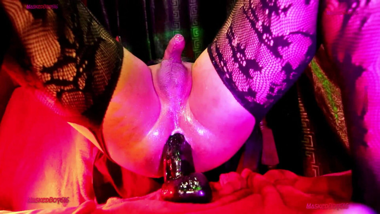 Maskedboy616: Trainen van mijn gat, Glute Bridge Doen Op Mijn Dildo 2