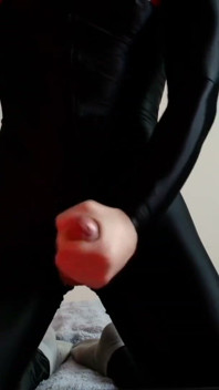 Needy Black Suit Pup Strokes and Cums. Full on My Fancentro