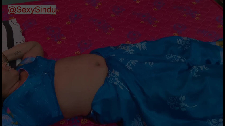 Sexy sindu: Blue Saree zia sesso fatto in casa