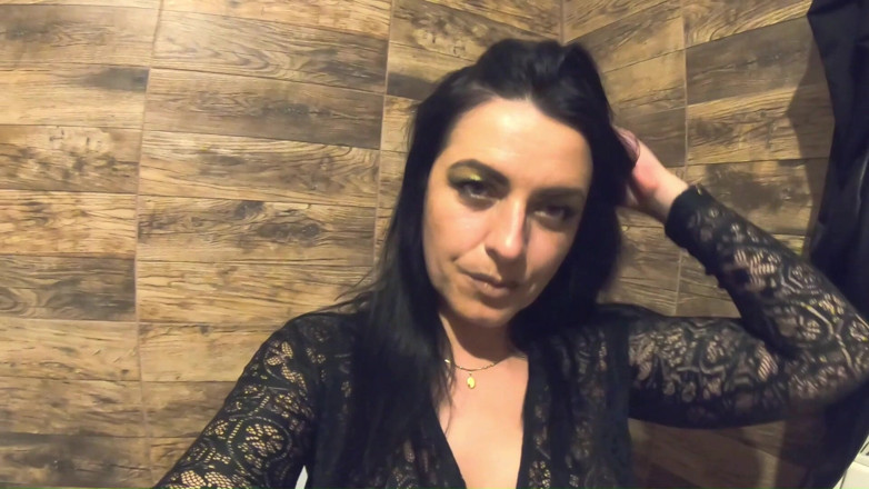 MilfyCalla: Bathroom Toilet Fetish. Lace Robe Dirty Talk and Shiny Dress...