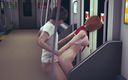 Waifu club 3D: Roodharige studente in haar kont geneukt in de trein