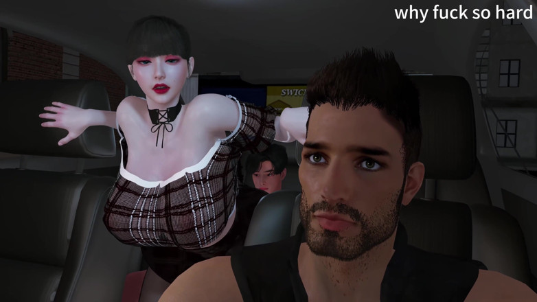 Why fuck so hard: 3Dホットな継母は、車の中で彼女の大きなペニスの義理の息子と浮気