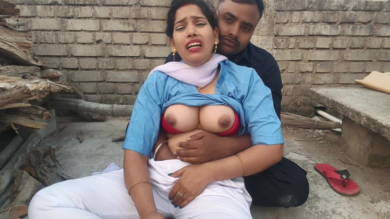 Sona bhabhi: 18 lat dziewica college loszka wielki press przez jej przyrodni...