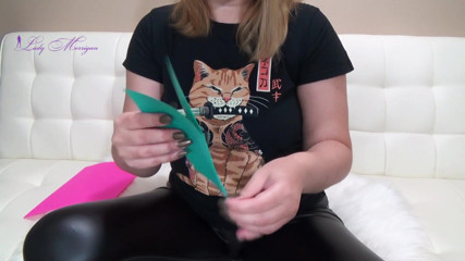 Morrigan Havoc: Tearing colorful paper with my hands