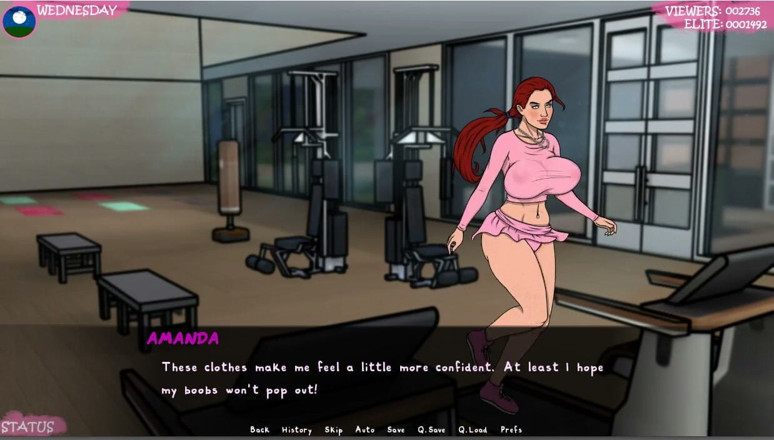 XXX Games Bunk: Sexy Workout in Gym Topless and Revealing Clothes