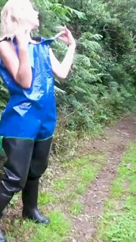 Shiny Pvc Rainwear Walk with a Kinky Secret