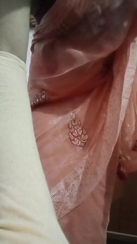 Indian Crossdresser Bottom Gaurisissy Feeling Horny for Sex in Silky Saree with Heavy Jwellery