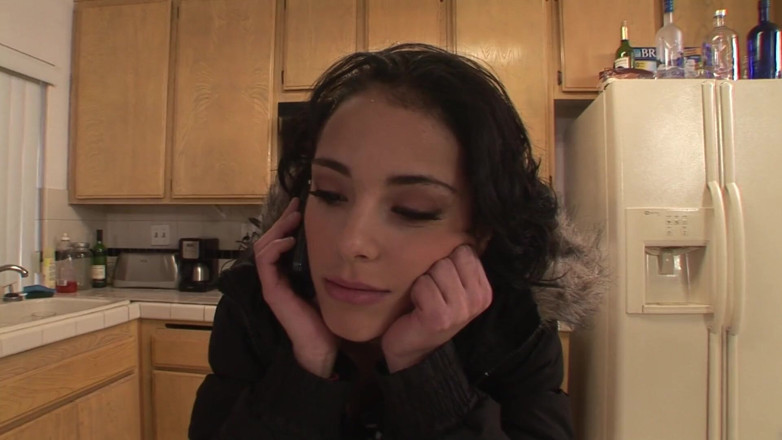 Tight little babes: Petite brunette teen bouncing on thick cock