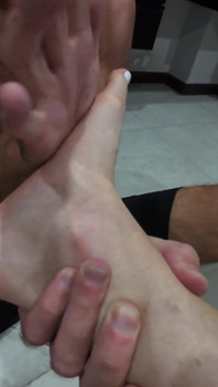 Giving Mistress a Creamy Foot Massage