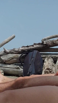 Dick Flash - I Pull Out My Cock in Front of a Teen Girl in the Outdoor Sauna and She Helps Me Cum - Risk of Getting Caught