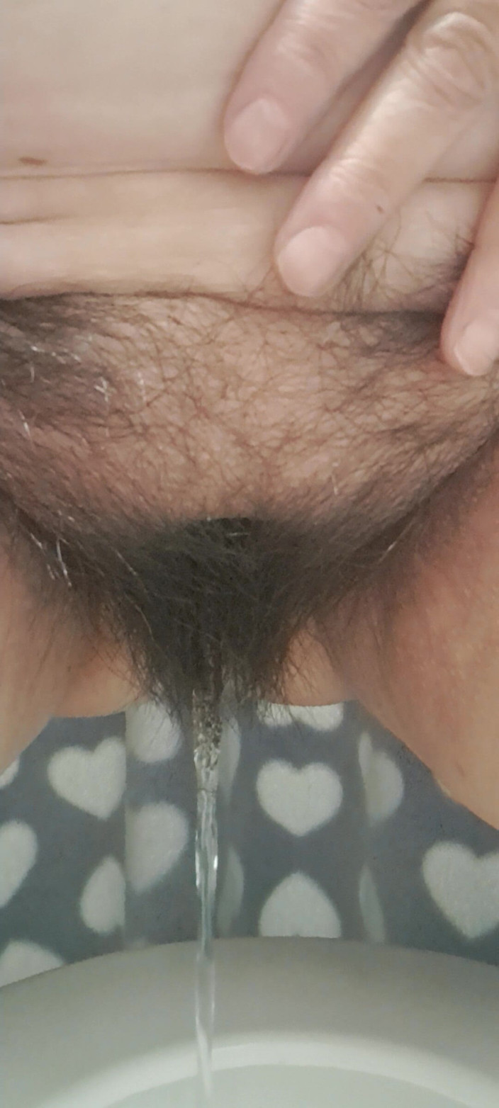 Mommy big hairy pussy: Saya Menitis air kencing pada rambut pepeknya