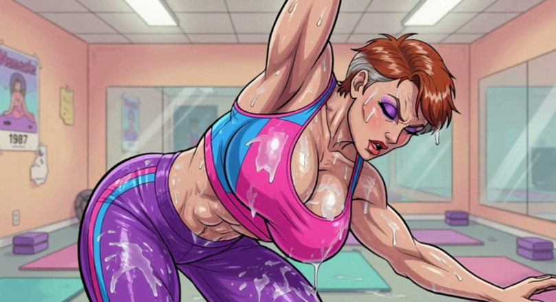 AI Porn: Sexy yoga-animationen