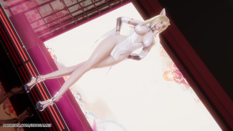 3D-Hentai Games: Mmd Gokuraku Jodo Ahri Sexy Striptease League of Legends Hentai...
