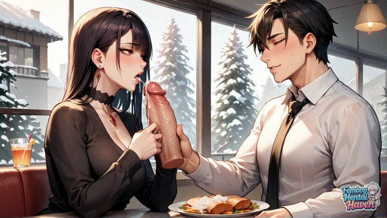 Femboy Hentai Haven: La vitrina de culo gordo de la travesti en el...