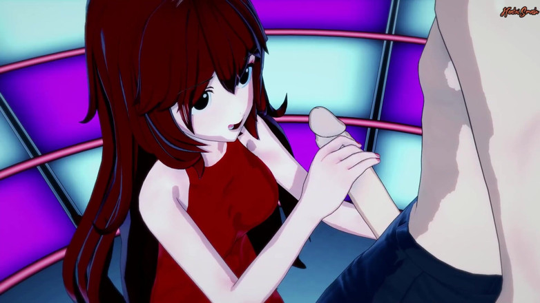 Hentai Smash: 女朋友在人群面前吮吸鸡巴并吞下他的精液。星期五之夜 funkin Hentai