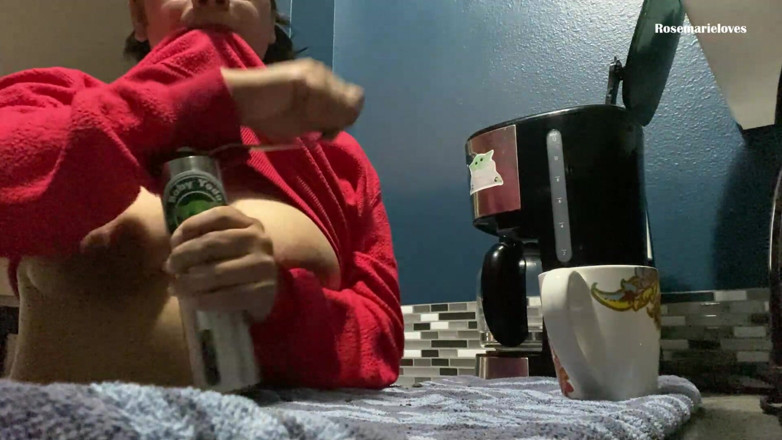 RosemarieLoves: POV MILF Asmr Grinding Coffee Beans Topless