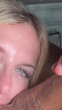 Blonde MILF Gags on My Bick Cock in a Great Fuck