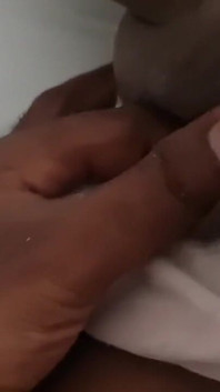 Y Stepmom on the Bed with a Panty Fingering and She Play with My Big Cock