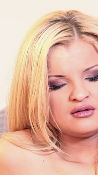 Blond Submissive Slut Get Whipped and Have to Masturbate Her Pussy Then