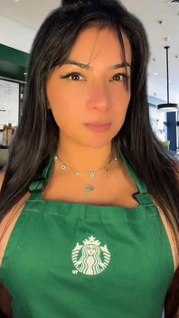 Barista nakal anda menawarkan untuk merangkap dia dan secawan kopi